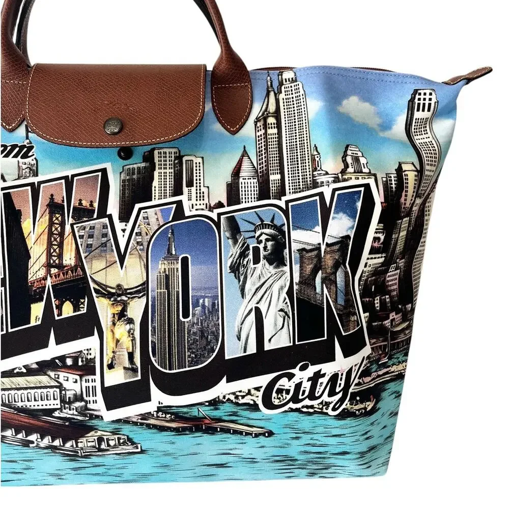 Longchamp x Jeremy Scott Le Pliage Greetings New York Travel Tote New